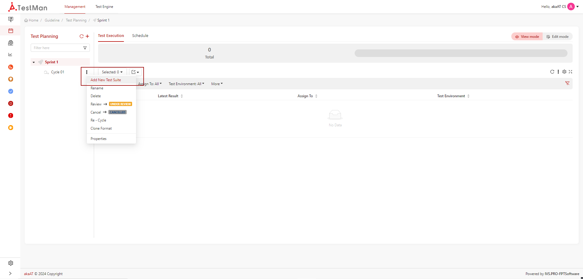 AddTestSuite