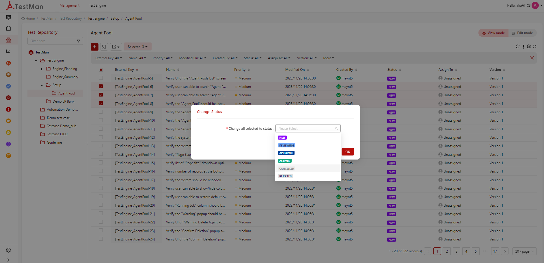 Working With Test Case