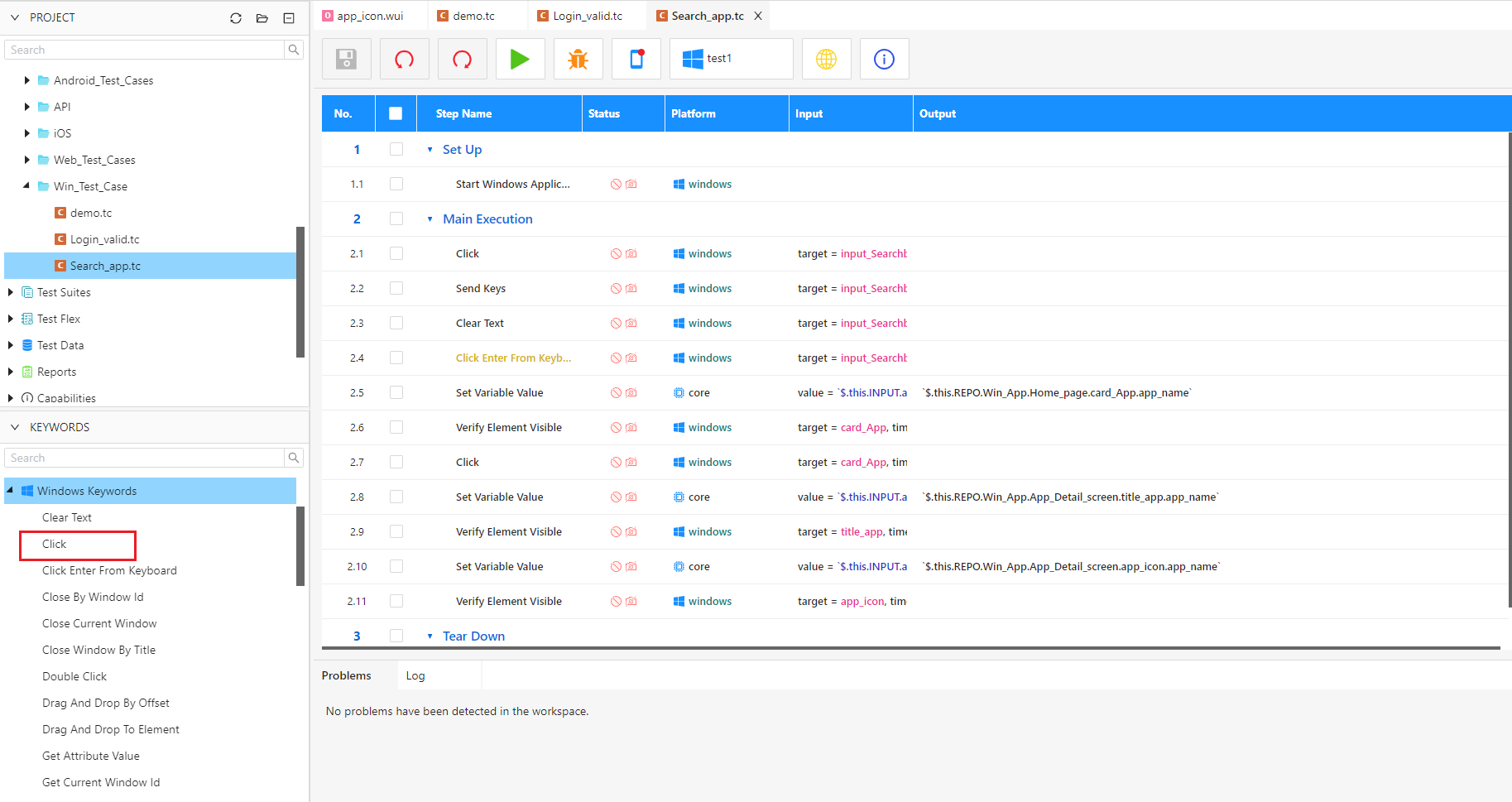 create test case
