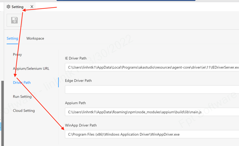 Windows driver path